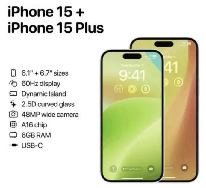 隰县苹果15维修服务分享iPhone15有哪些机型 